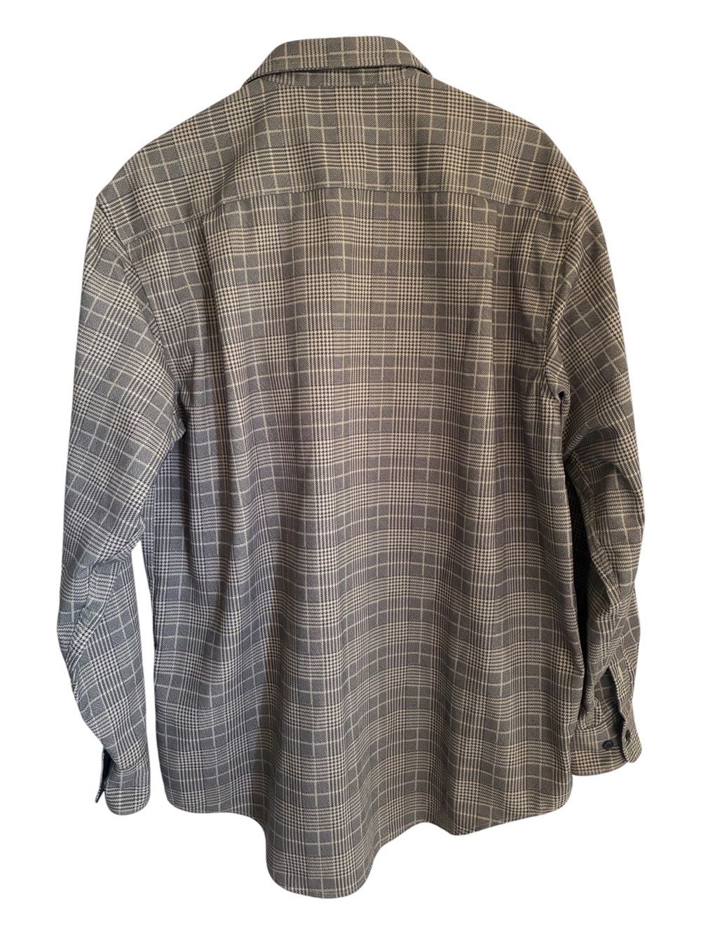 Vintage Cabela's Beige Tan Cabincore Workwear Plaid Chore Shirt Sz LT - Picture 3 of 12